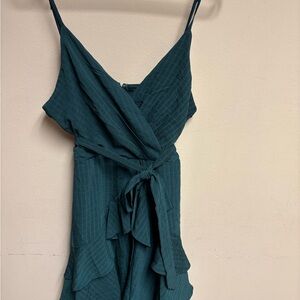 Trixxi Teal Wrap Dress